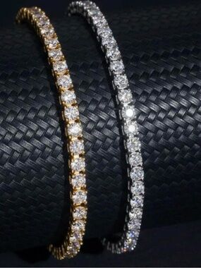 3MM GRA - Certified 7inch Moissanite Bracelet, Excellent Cut, Passes Tester